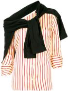 Hellessy Leandra Off Shoulder Striped Shirt - Multicolour