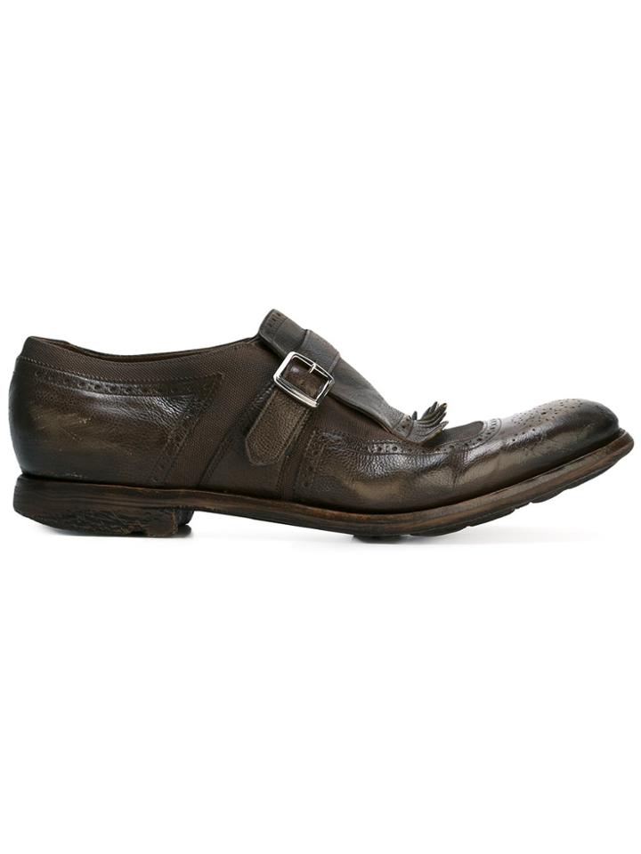 Church's Fringed Buckle Loafers - Green