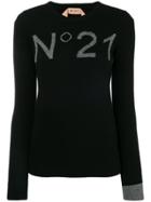 No21 Slim Fit Logo Sweater - Black