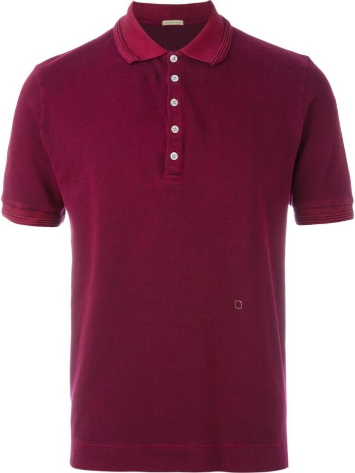 Massimo Alba Classic Polo Shirt, Men's, Size: Xl, Pink/purple, Cotton/spandex/elastane