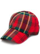 Alexander Mcqueen Signature Check Patchwork Baseball Hat - Red