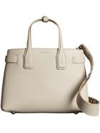 Burberry The Small Banner In Leather - Nude & Neutrals