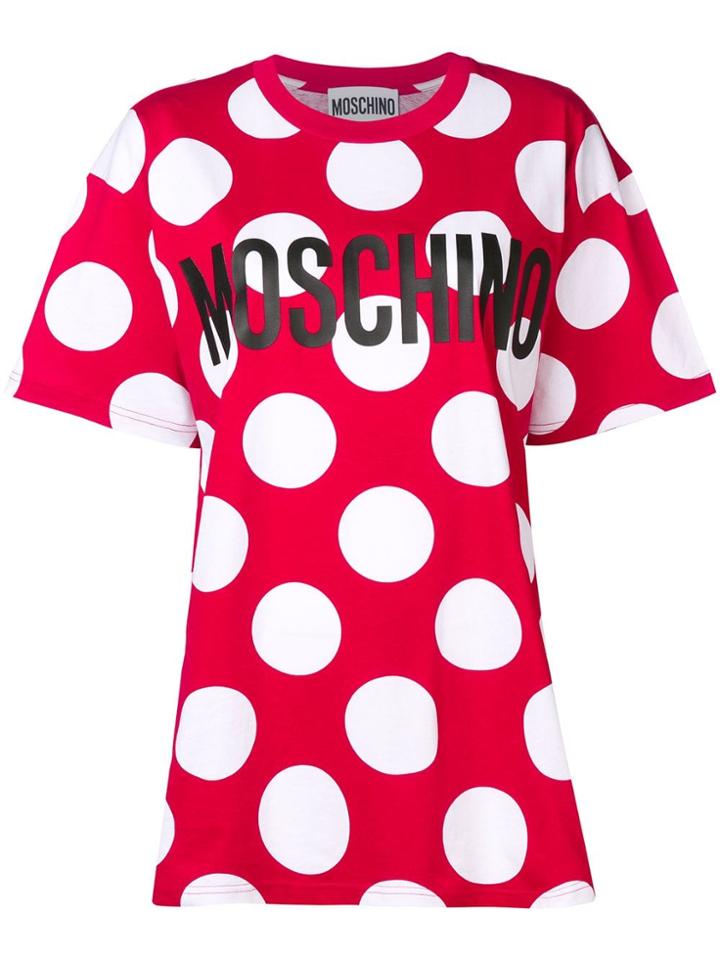 Moschino Maxi Polka Dot T-shirt - Red
