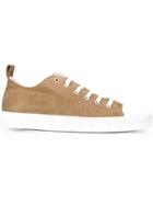 Eleventy Perforated Low-top Sneakers, Men's, Size: 42, Nude/neutrals, Suede/leather/cotton/rubber