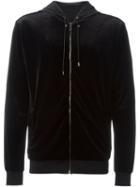 Versace Medusa Velvet Zipped Up Hoodie, Men's, Size: Small, Black, Triacetate/polyester/polyamide/leather