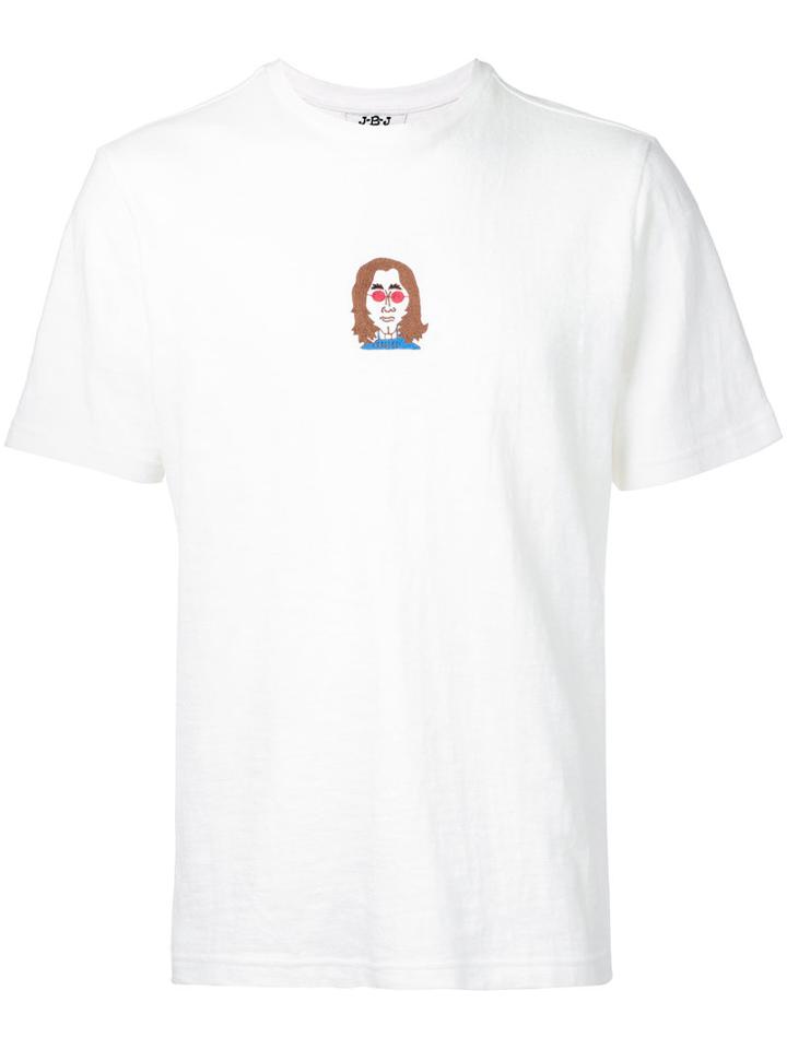 Jupe By Jackie Embroidered Figure T-shirt, Men's, Size: Medium, White, Cotton/spandex/elastane