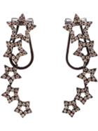 Rosa De La Cruz Diamond Star Earrings, Women's, Black