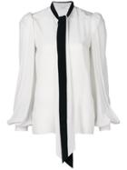 Givenchy Lavalliere Collar Blouse - White