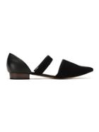 Egrey Pointed Toe Ballerinas - Black