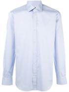 Barba Plain Shirt, Men's, Size: 40, Blue, Cotton
