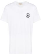 Burberry Embroidered Logo Cotton T-shirt - White