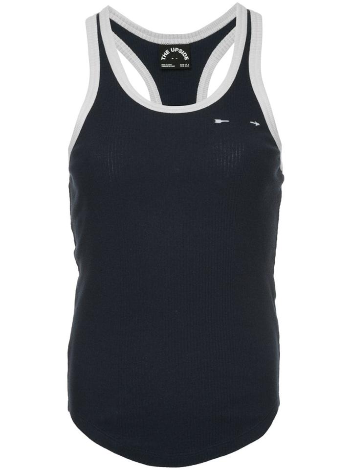 The Upside Ribbed Racer Tank-top - Blue