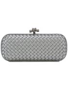 Bottega Veneta New Light Grey Intrecciato Impero Stretch Knot