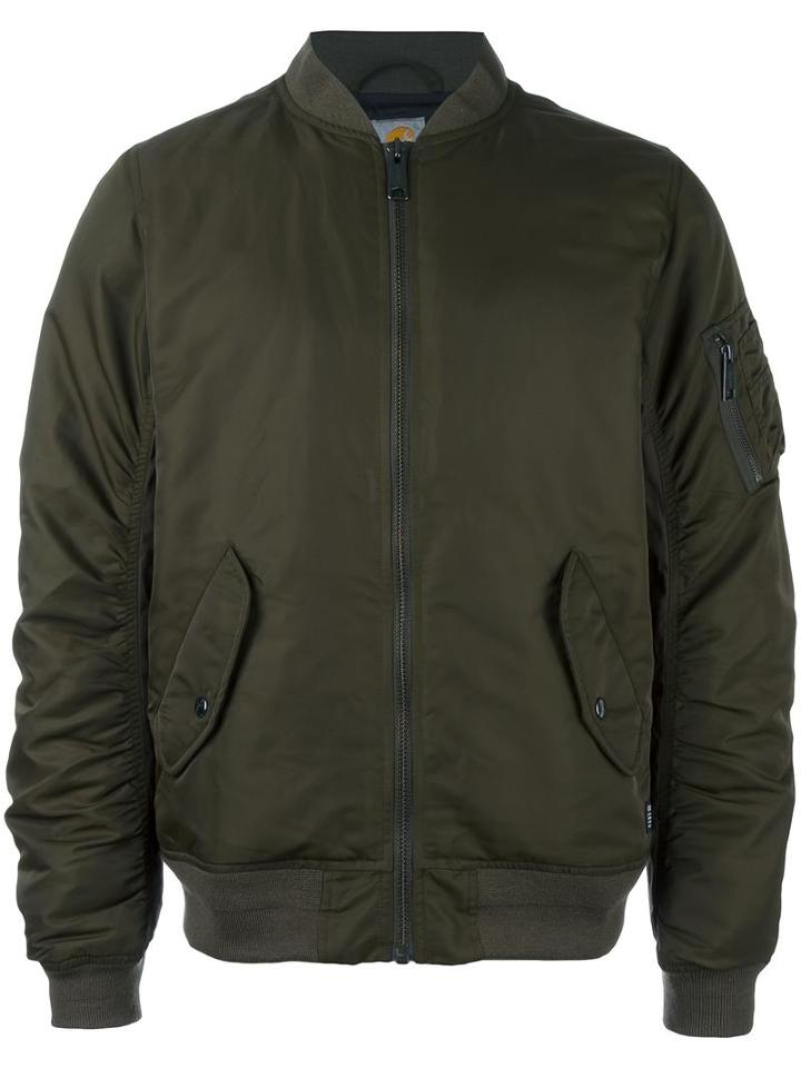 Carhartt 'ashton' Bomber Jacket, Men's, Size: Large, Green, Nylon/cotton/polyester