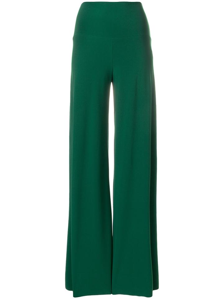 Norma Kamali Plain Palazzo Trousers - Green