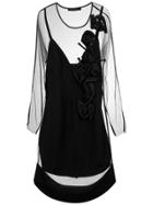 Gloria Coelho Embroidered Dress - Black