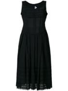 Comme Des Garçons Comme Des Garçons Embroidered Trim Midi Dress -