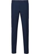 Prada Wool And Cotton Trousers - Blue