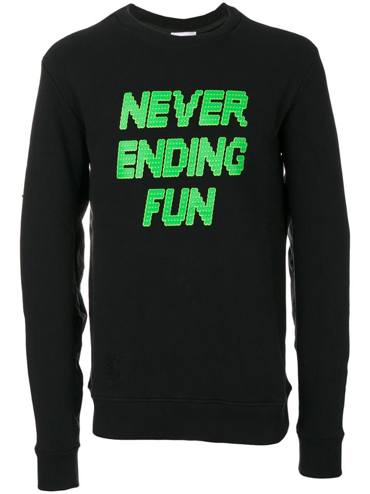 Tim Coppens Printed Slogan Sweatshirt - Black