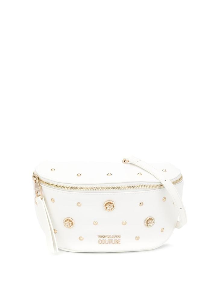 Versace Jeans Couture Crystal-embellished Belt Bag - White