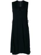 Givenchy Sleeveless Lace Trim Midi Dress - Black