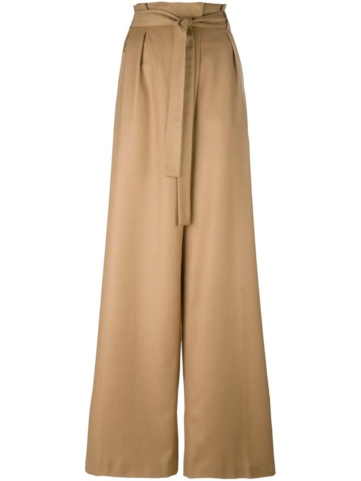 Msgm Wide-leg Pleat Front Trousers