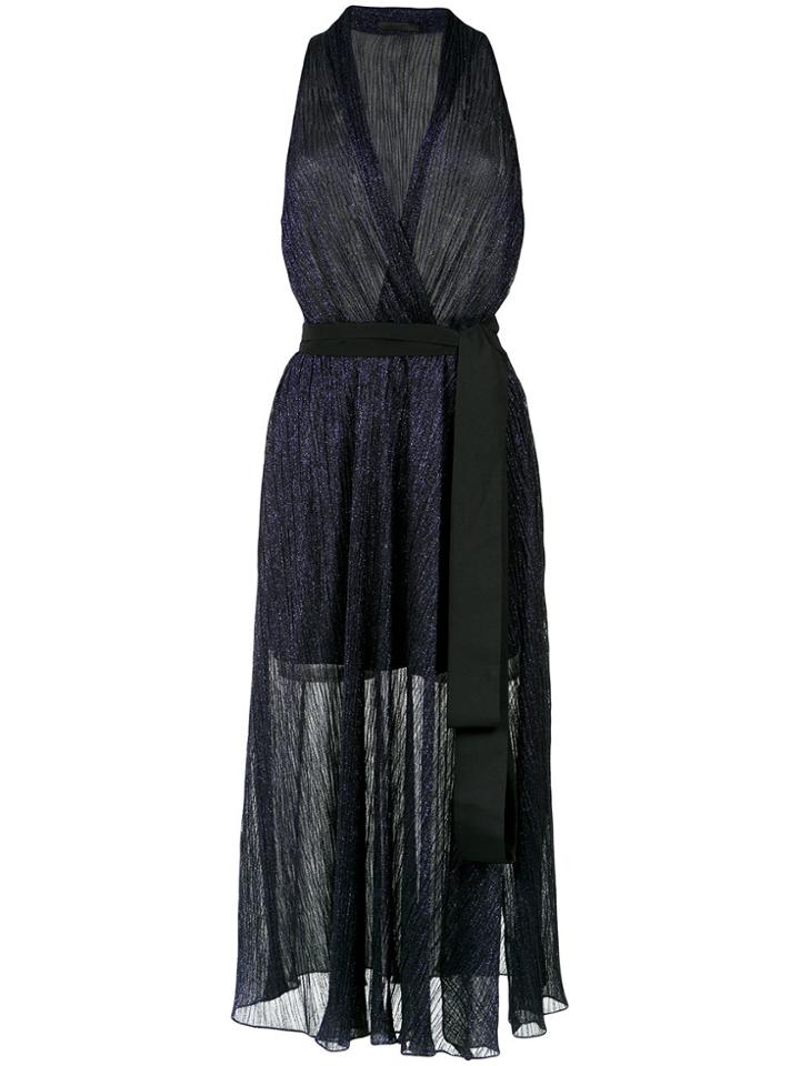 Giuliana Romanno Belted Gown - Blue