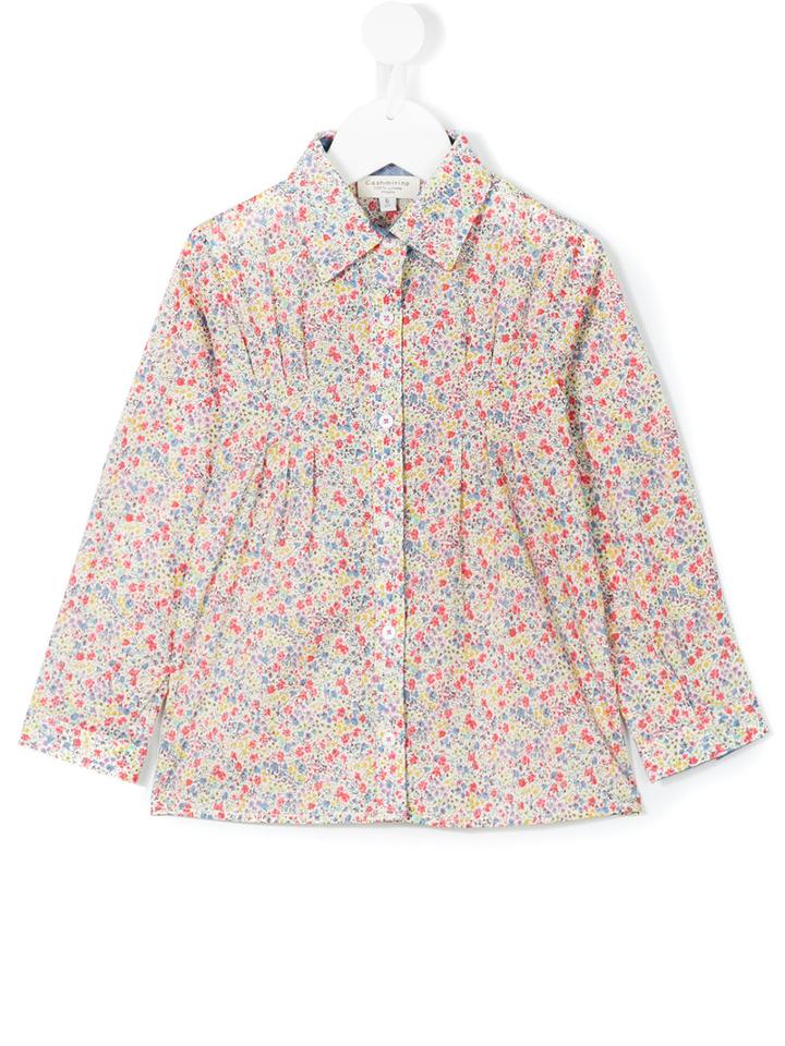 Cashmirino - Micro-floral Print Shirt - Kids - Cotton - 3 Yrs, Pink
