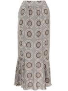 Chanel Pre-owned Geometric Print Skirt - Grey