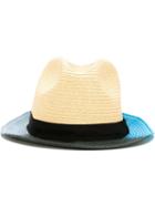 Paul Smith Contrast Trim Woven Hat, Men's, Size: M, Nude/neutrals, Paper/polyester