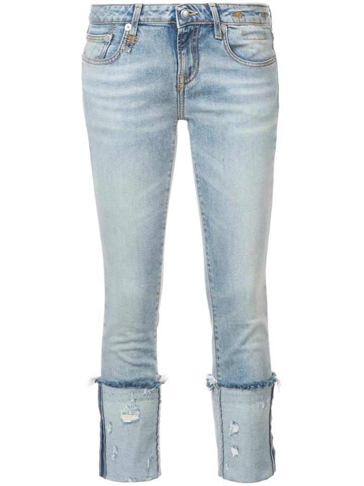 R13 Kate Frayed Jeans - Blue