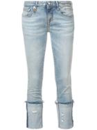 R13 Kate Frayed Jeans - Blue
