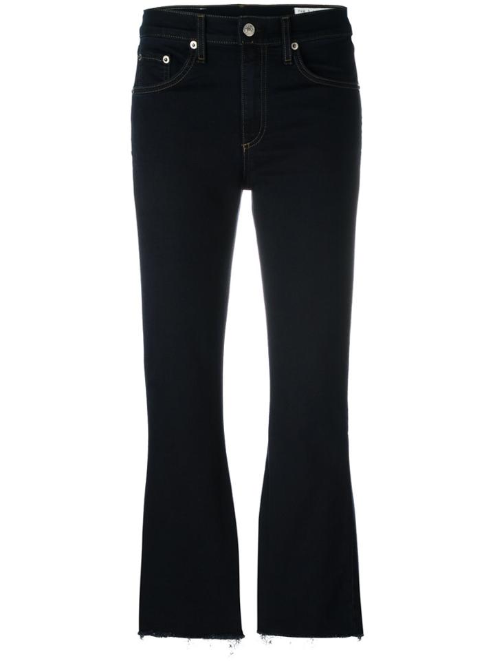 Rag & Bone Cropped Flared Jeans - Blue
