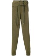 Y / Project Double Waistband Track Pants - Green