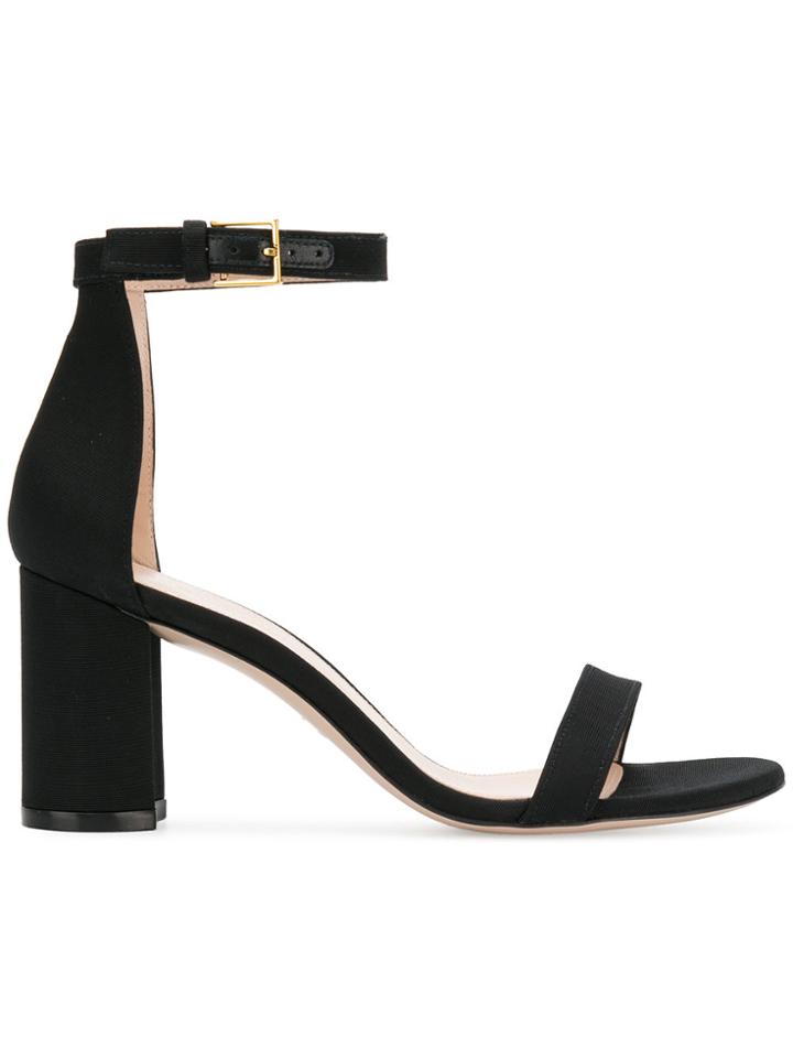 Stuart Weitzman 75lessnudist Block Heel Sandals - Black