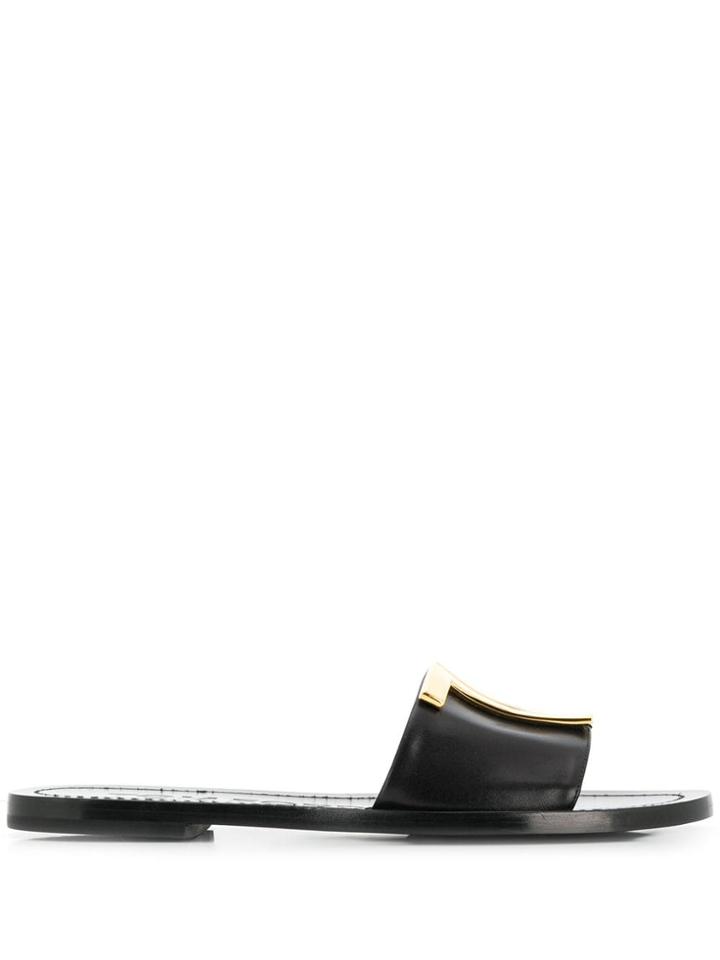 Tom Ford Monogram Slides - Black