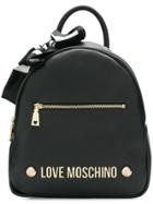Love Moschino Logo Scarf Backpack - Black