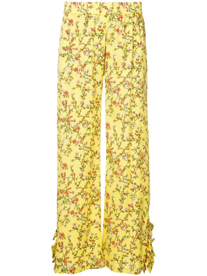Baum Und Pferdgarten Floral Print Trousers - Yellow & Orange