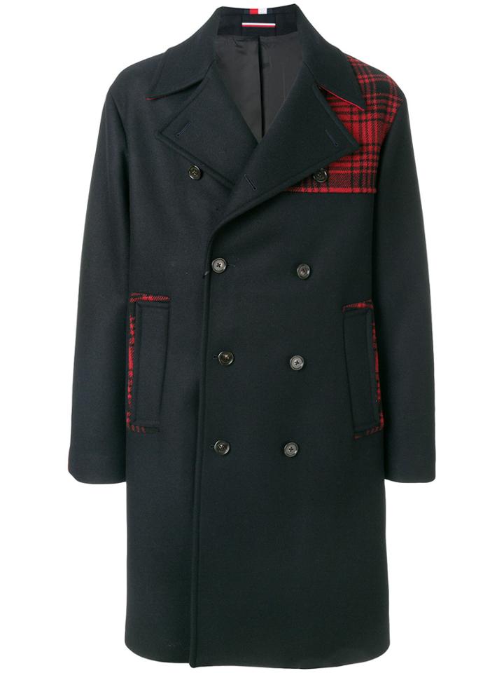 Tommy Hilfiger Oversized Block Tartan Coat - Blue
