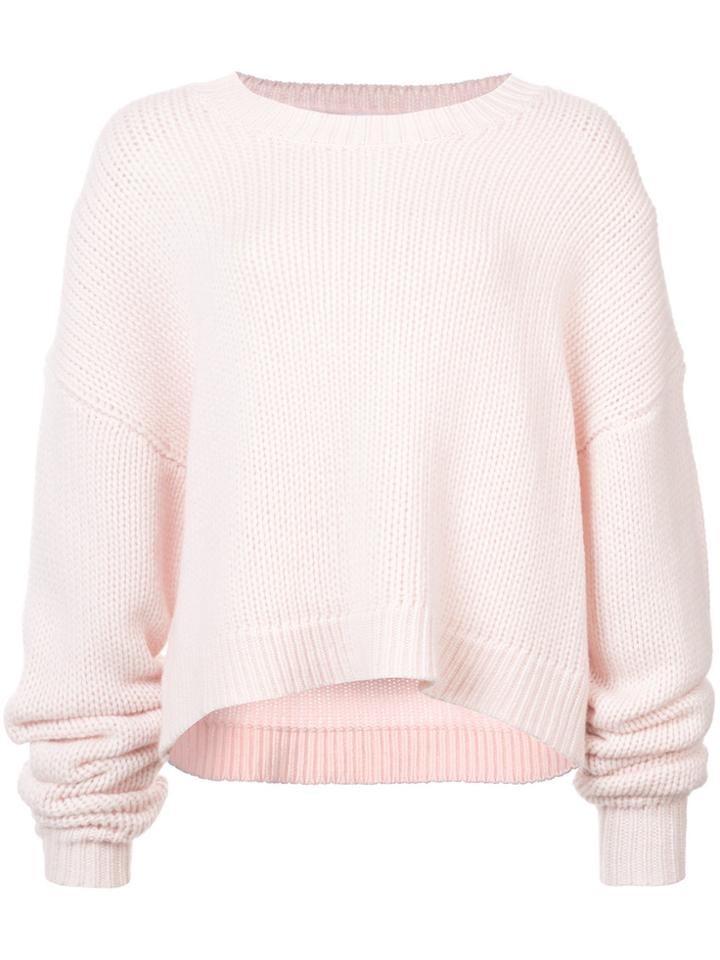 Theperfext Cashmere Chunky Sweater - Pink & Purple