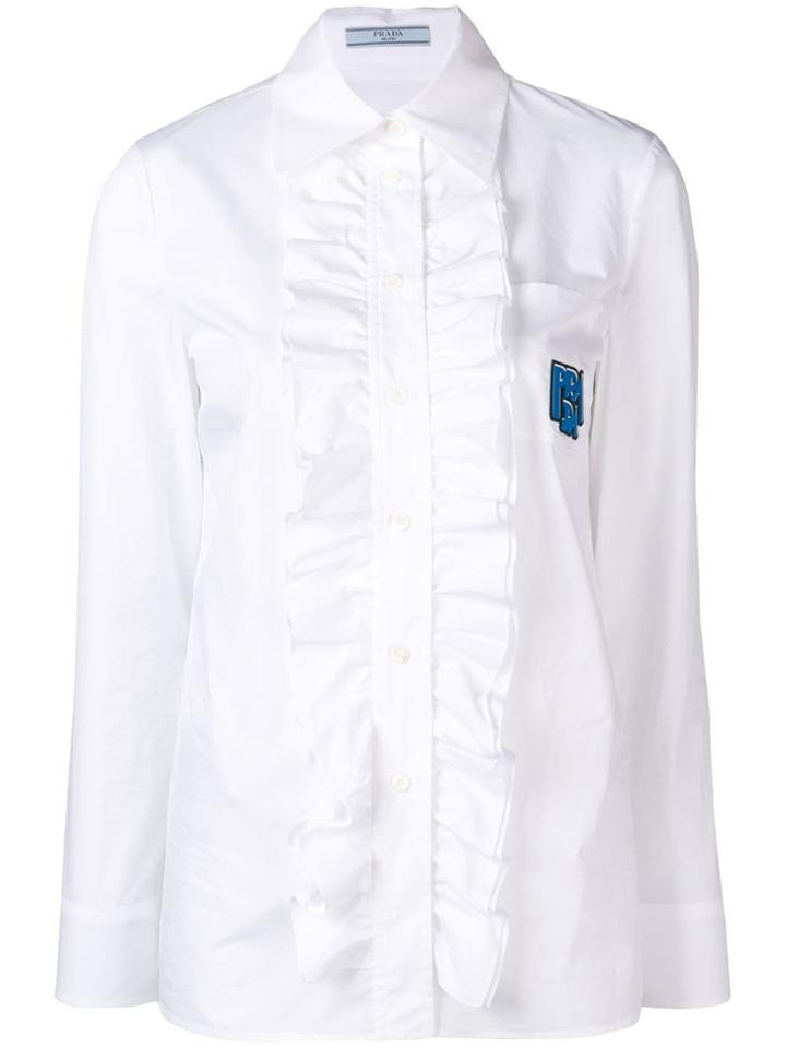 Prada Ruffled Shirt - White