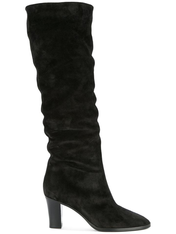 Vince Knee High Ankle Boots - Black