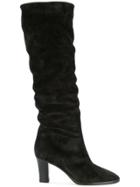 Vince Knee High Ankle Boots - Black