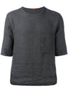 Barena Chest Pocket Boxy T-shirt, Men's, Size: 50, Grey, Linen/flax