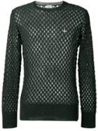 Vivienne Westwood Man Open Knit Jumper, Men's, Size: Large, Green, Cotton/linen/flax/polyamide