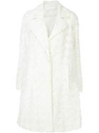 Co Fringed Coat, Women's, Size: Small, White, Cotton/polyamide