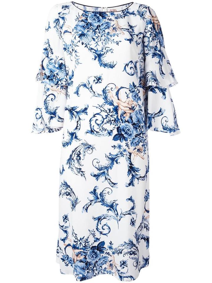 Antonio Marras Ruffle Sleeve Dress, Women's, Size: 42, White, Cupro/viscose/spandex/elastane