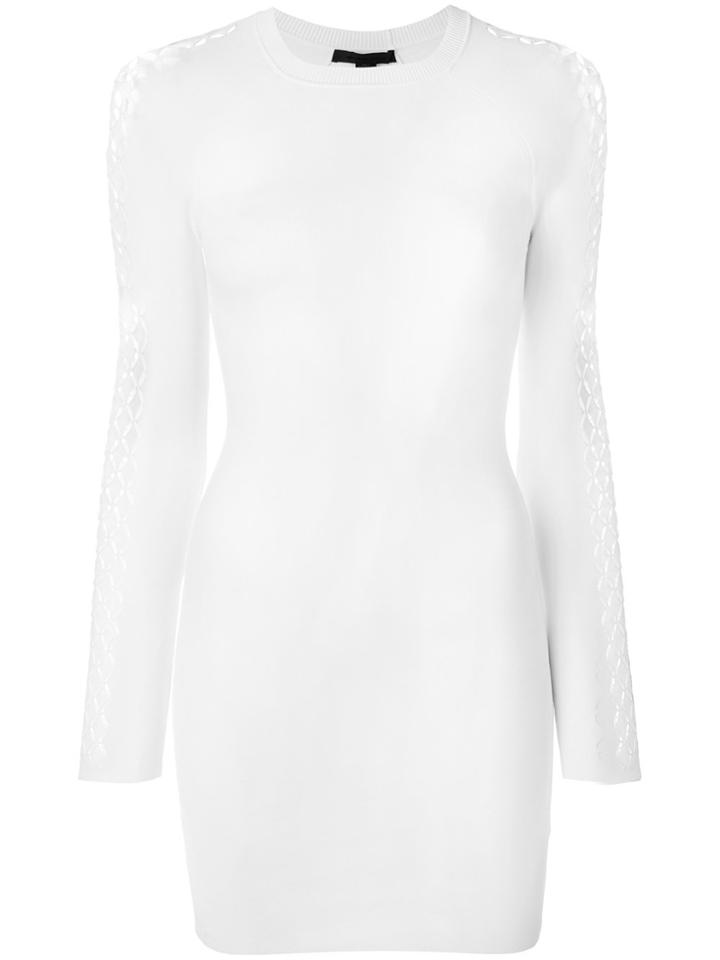 Alexander Wang Cut Out Sleeve Mini Dress - White