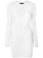 Alexander Wang Cut Out Sleeve Mini Dress - White