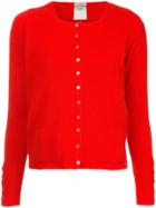 Chanel Vintage Long-sleeved Cardigan - Red